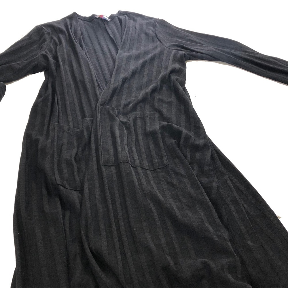 NWOT Wide ribbed Black Sarah Cardigan